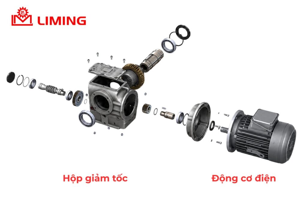 cau tao cua dong co giam toc 2 Động Cơ Giảm Tốc Công Nghiệp: Kiến Thức Đầy Đủ Cho Kỹ Sư & Doanh Nghiệp